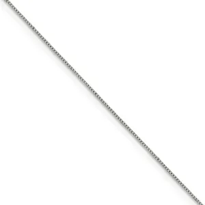 0.6mm, Sterling Silver, Solid Box Chain Necklace