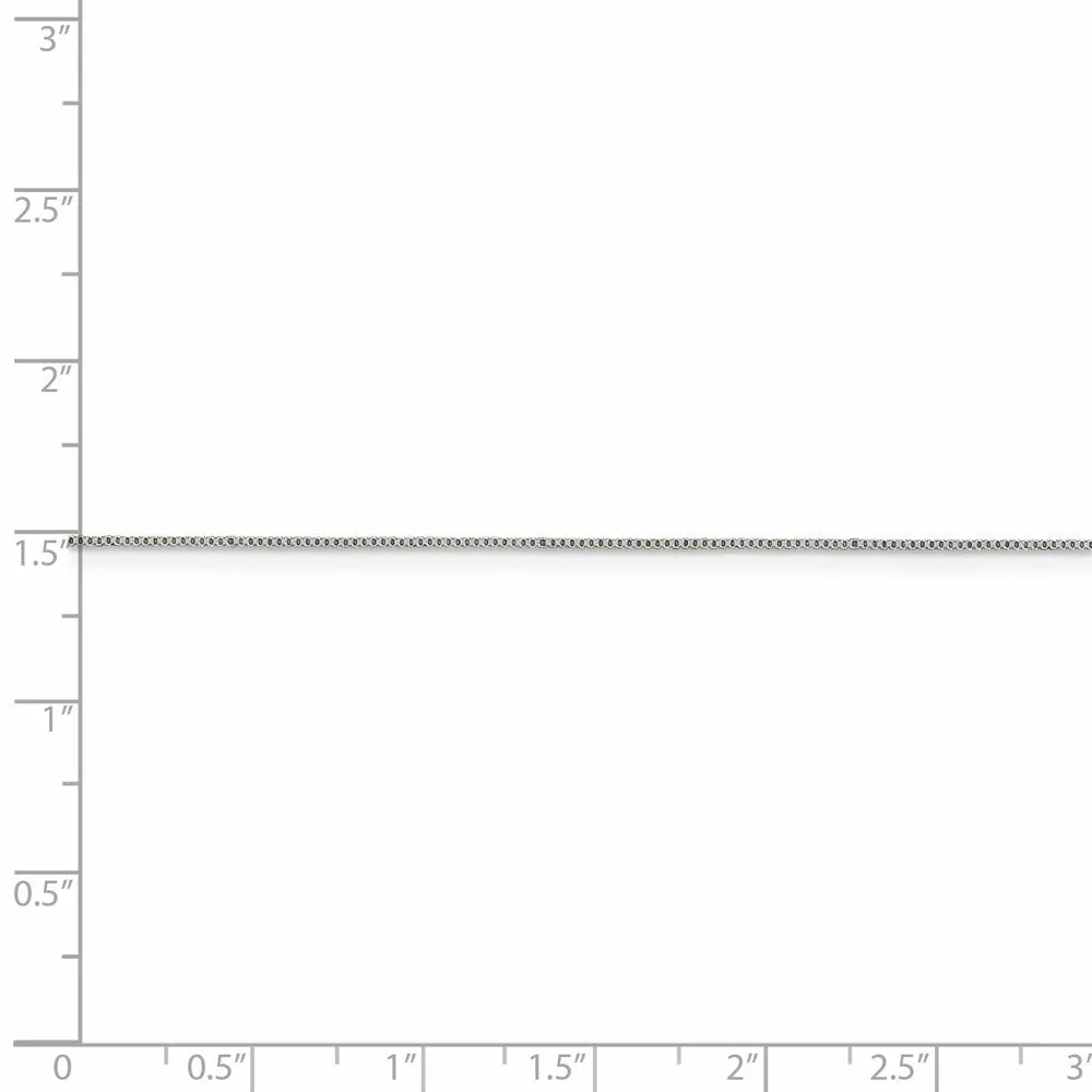 0.6mm, Sterling Silver, Solid Box Chain Necklace