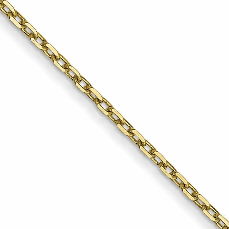 10k Yellow Gold Diamond Cut Cable Chain .6MM