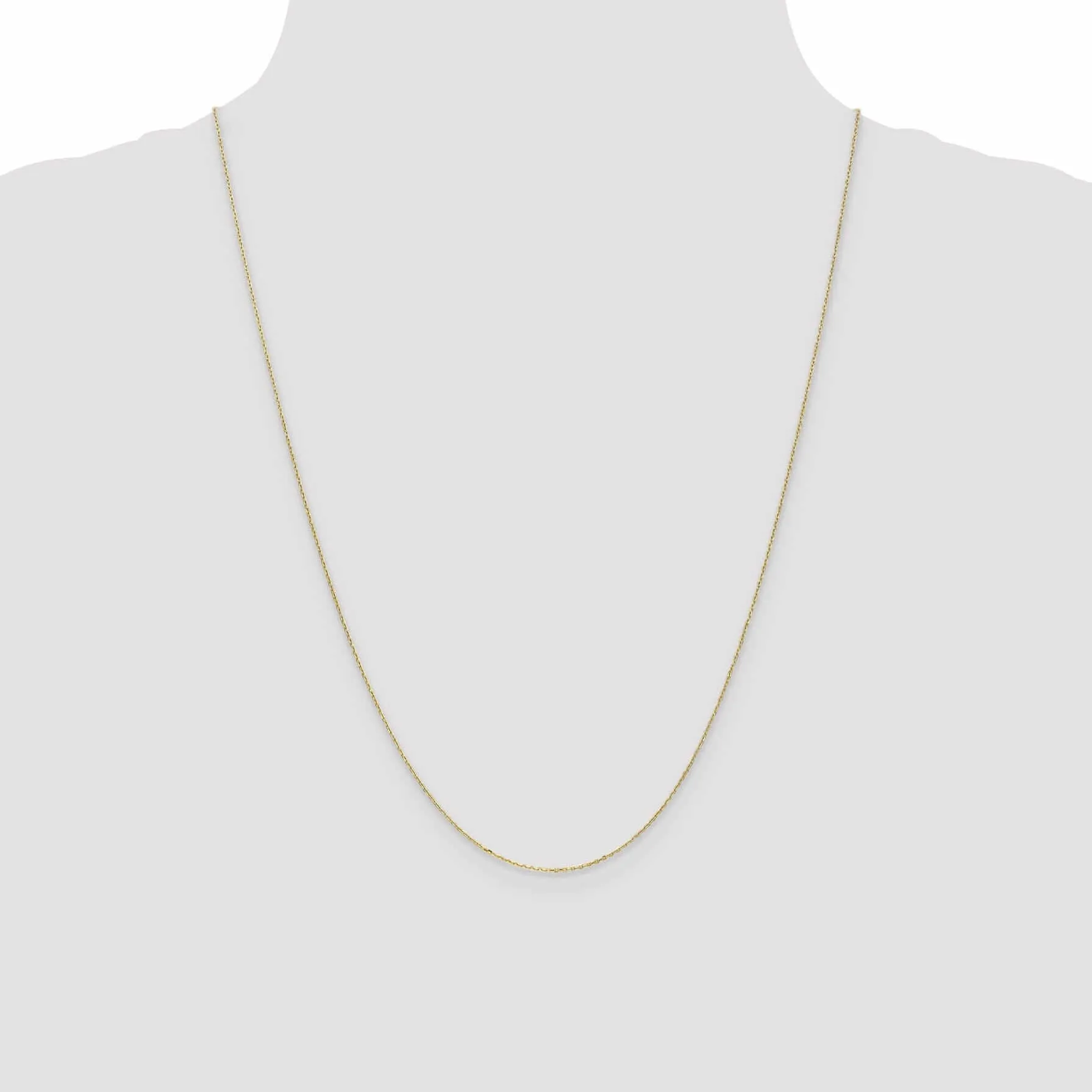 10k Yellow Gold Diamond Cut Cable Chain .6MM