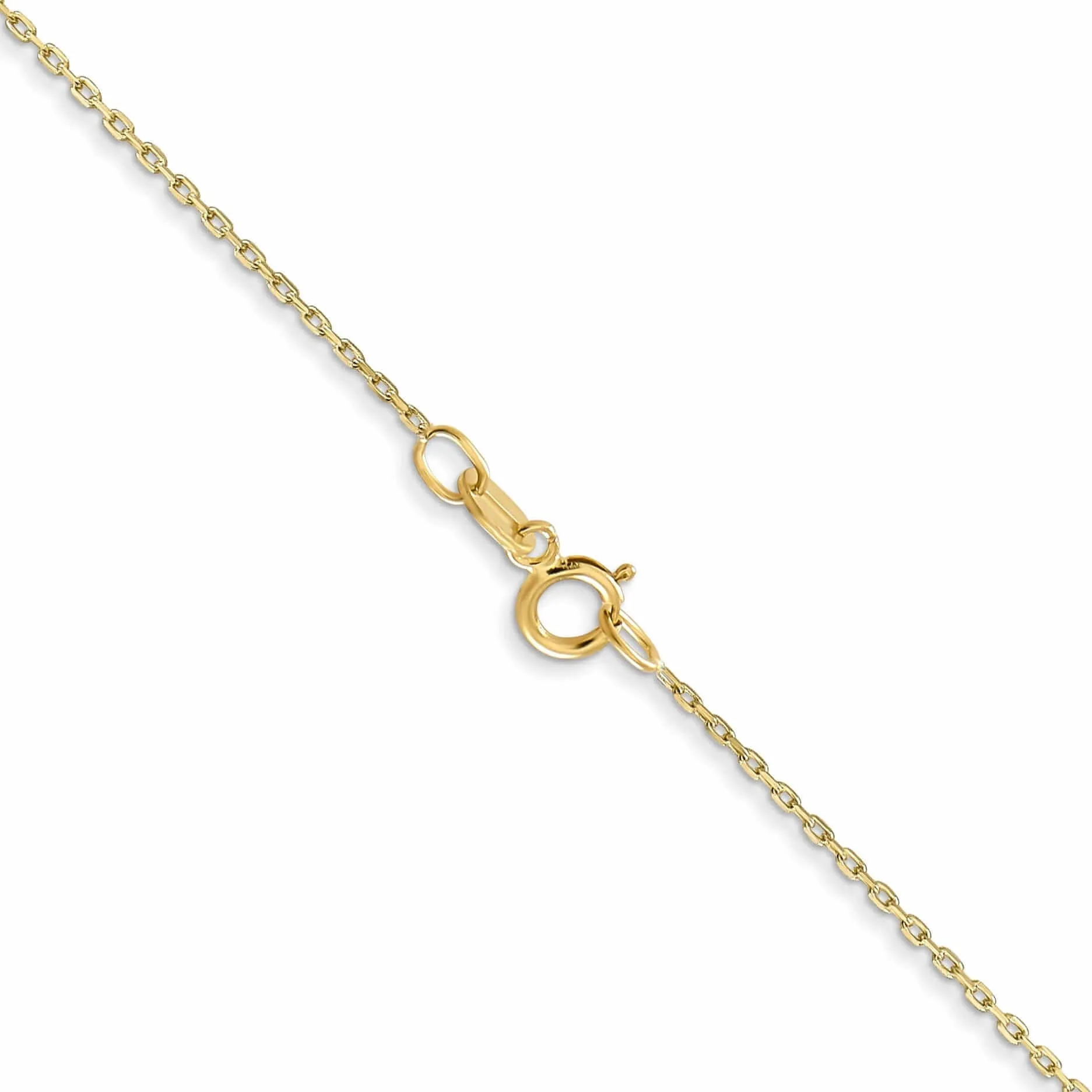 10k Yellow Gold Diamond Cut Cable Chain .6MM