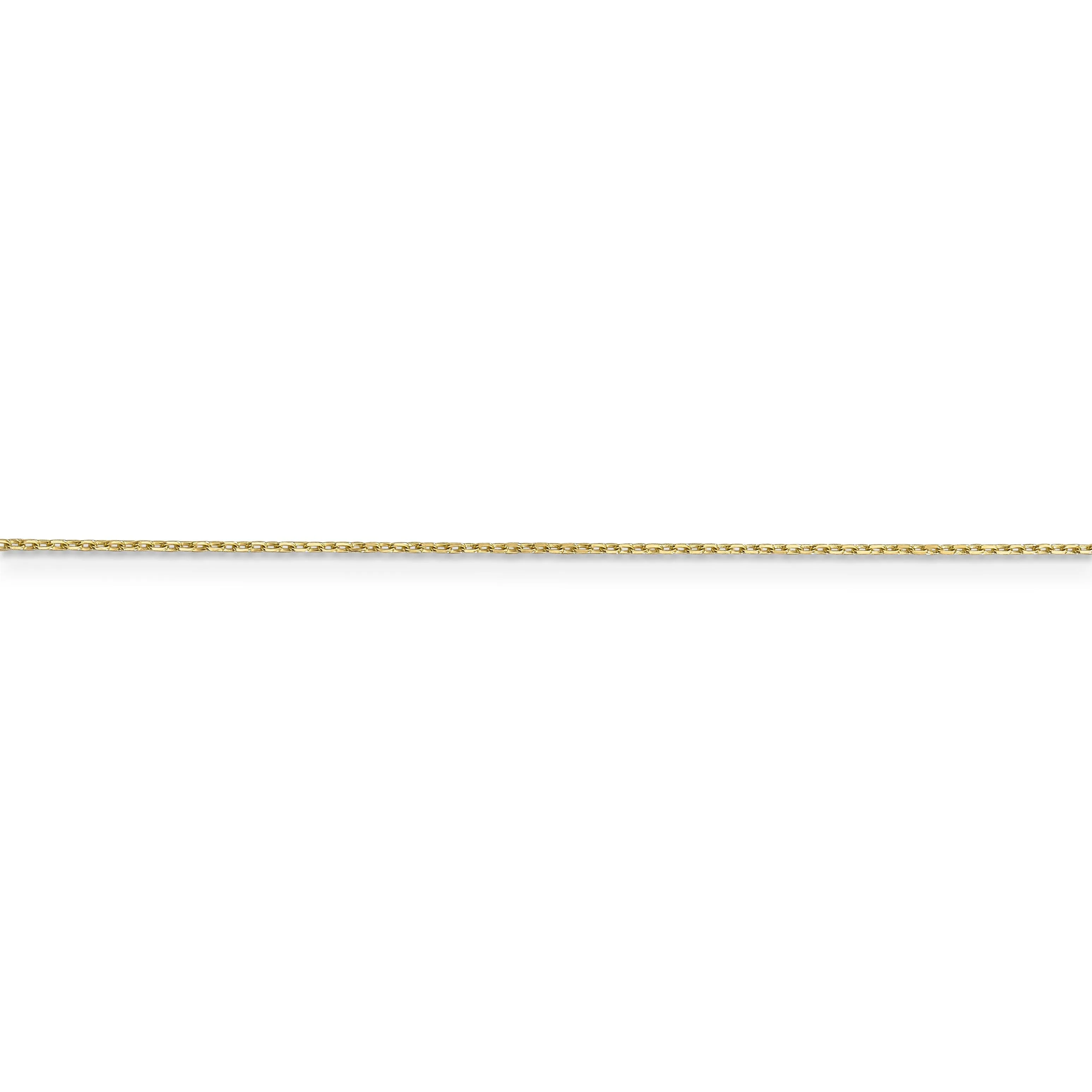 10k Yellow Gold Diamond Cut Cable Chain .6MM