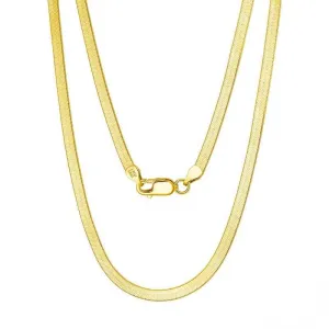 14k Gold Herringbone Necklace 4.5mm