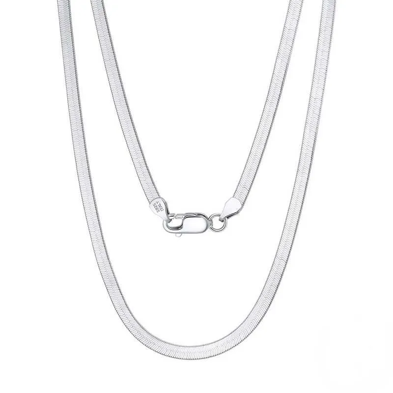 14k Gold Herringbone Necklace 4.5mm