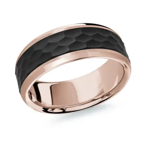 14K Rose Gold Ring from the Noir Collection by Malo - MRDA-129-8P