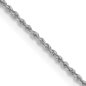 14k White Gold 1.75mm Handmade Rope Chain