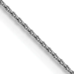 14k White Gold .65 mm wide Spiga Wheat Pendant Chain