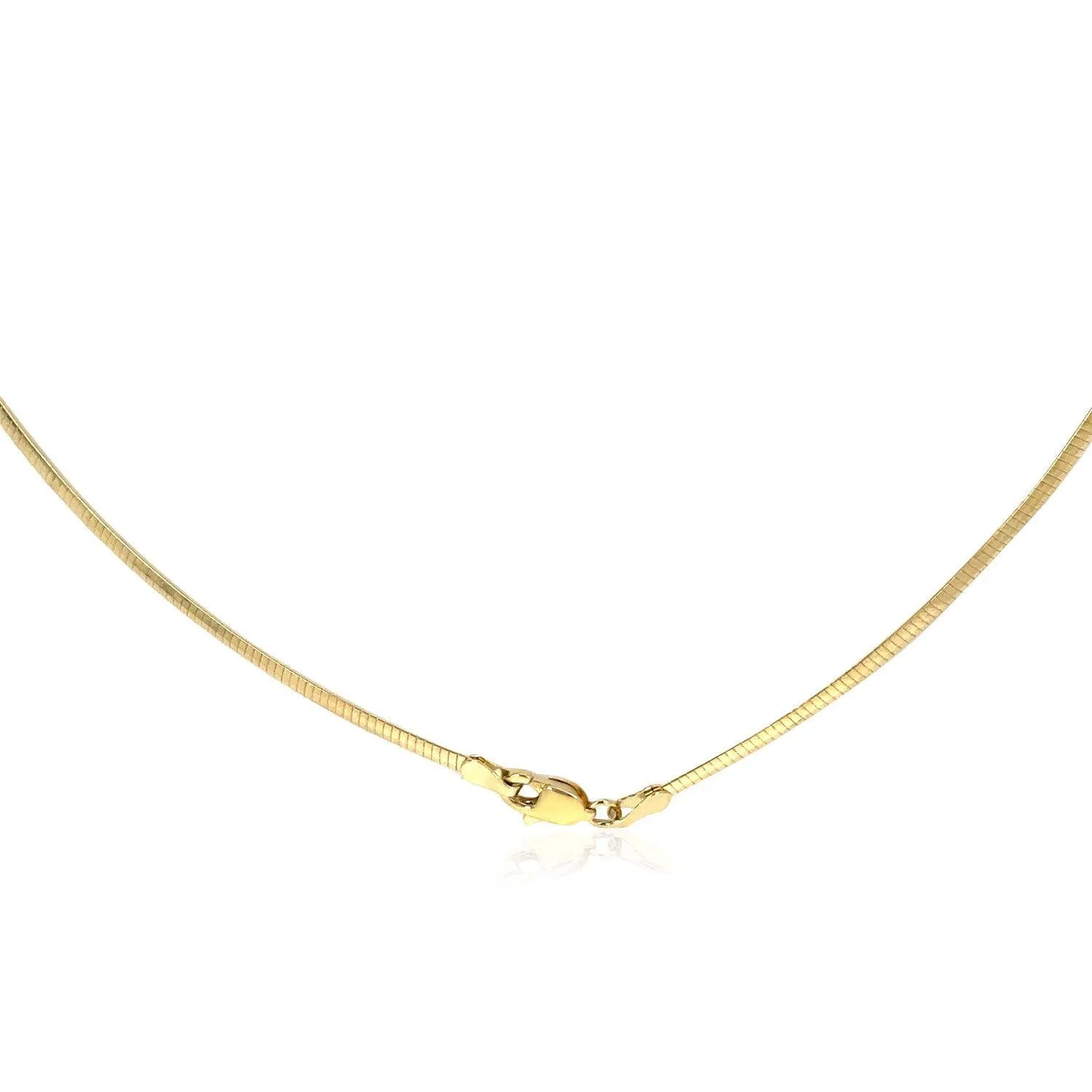 14k Yellow Gold Classic Omega Style Necklace (2 mm)