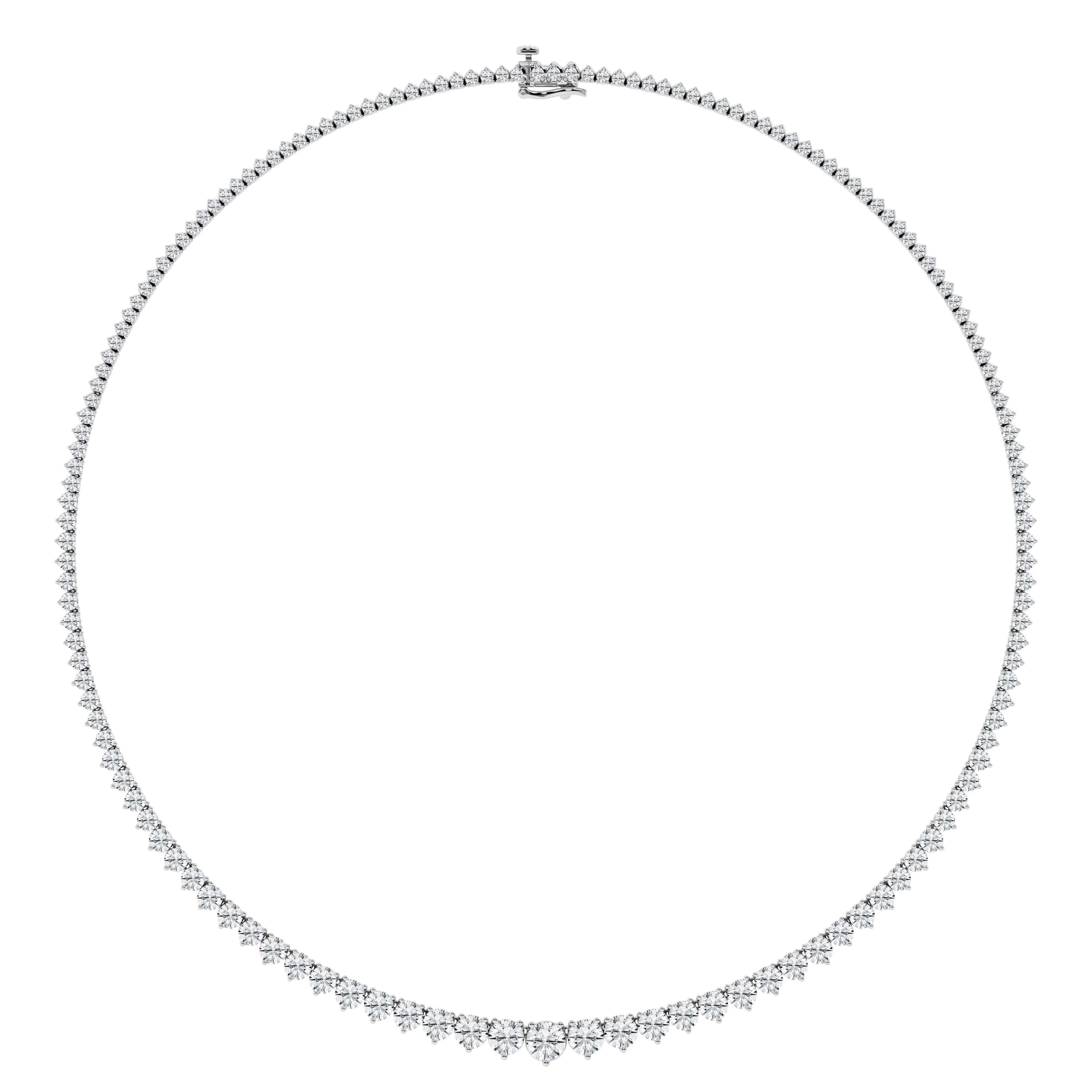 15.00 cttw Rivera Necklace with Round Lab Diamonds by Mercury Rings