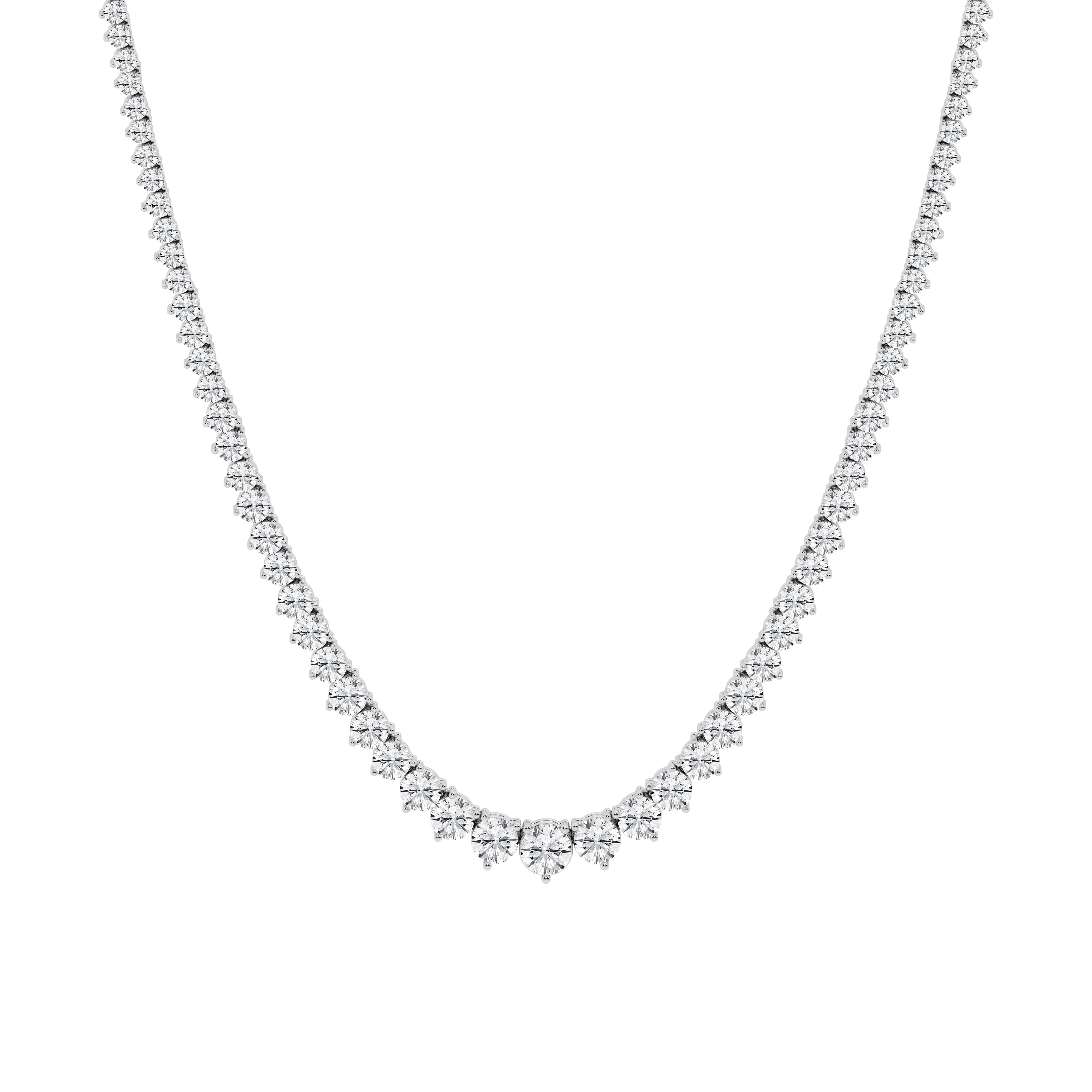 15.00 cttw Rivera Necklace with Round Lab Diamonds by Mercury Rings