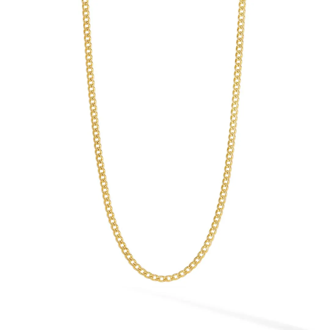 2mm Cuban Chain Necklace