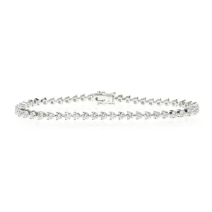 3 Prong Tennis Bracelet with 2.5mm Diamonds