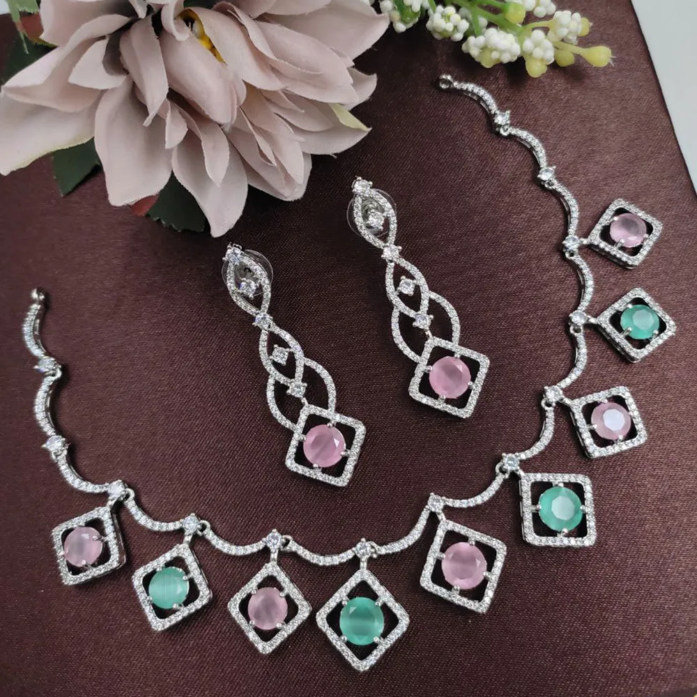 Aamrapali American Diamond Necklace Set