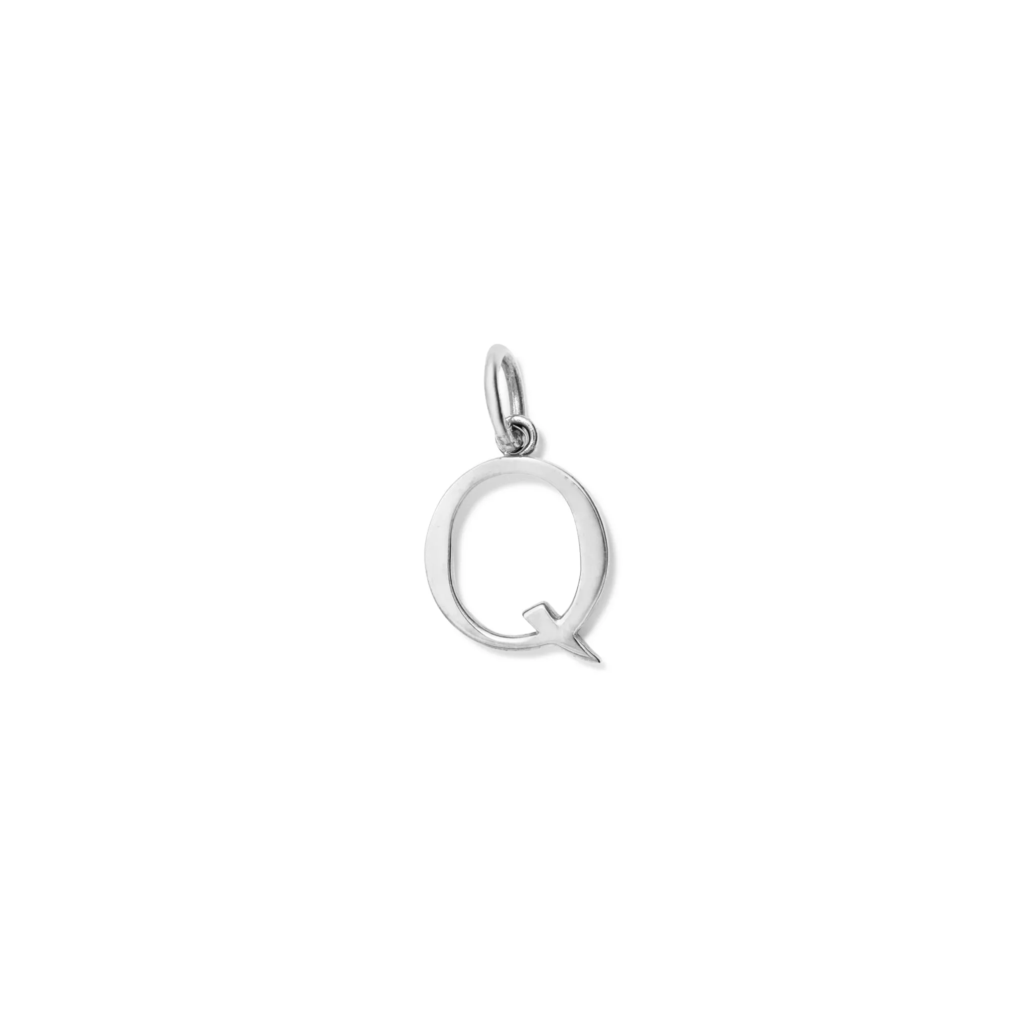 Alice Alphabet Initial Necklace Pendant Silver