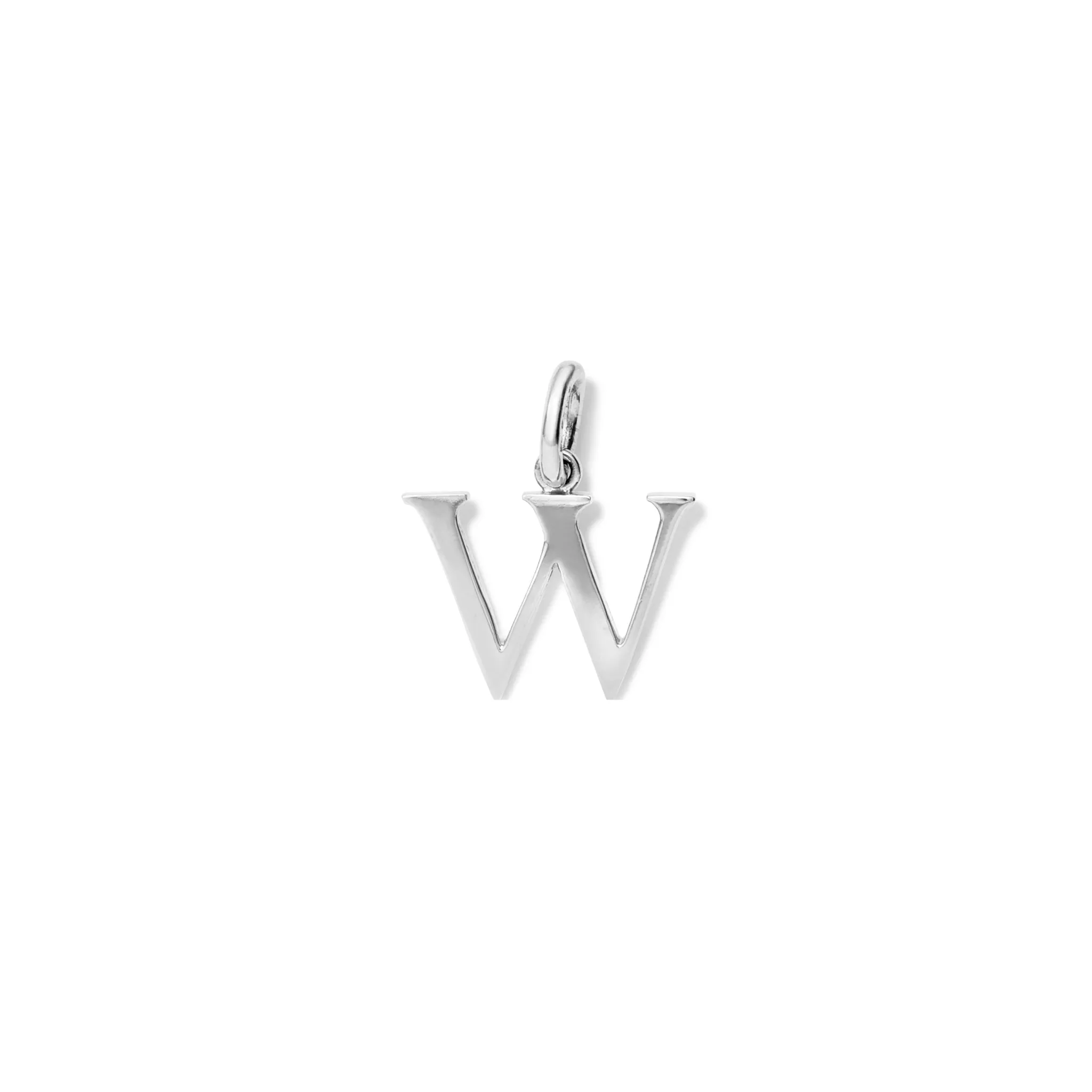 Alice Alphabet Initial Necklace Pendant Silver