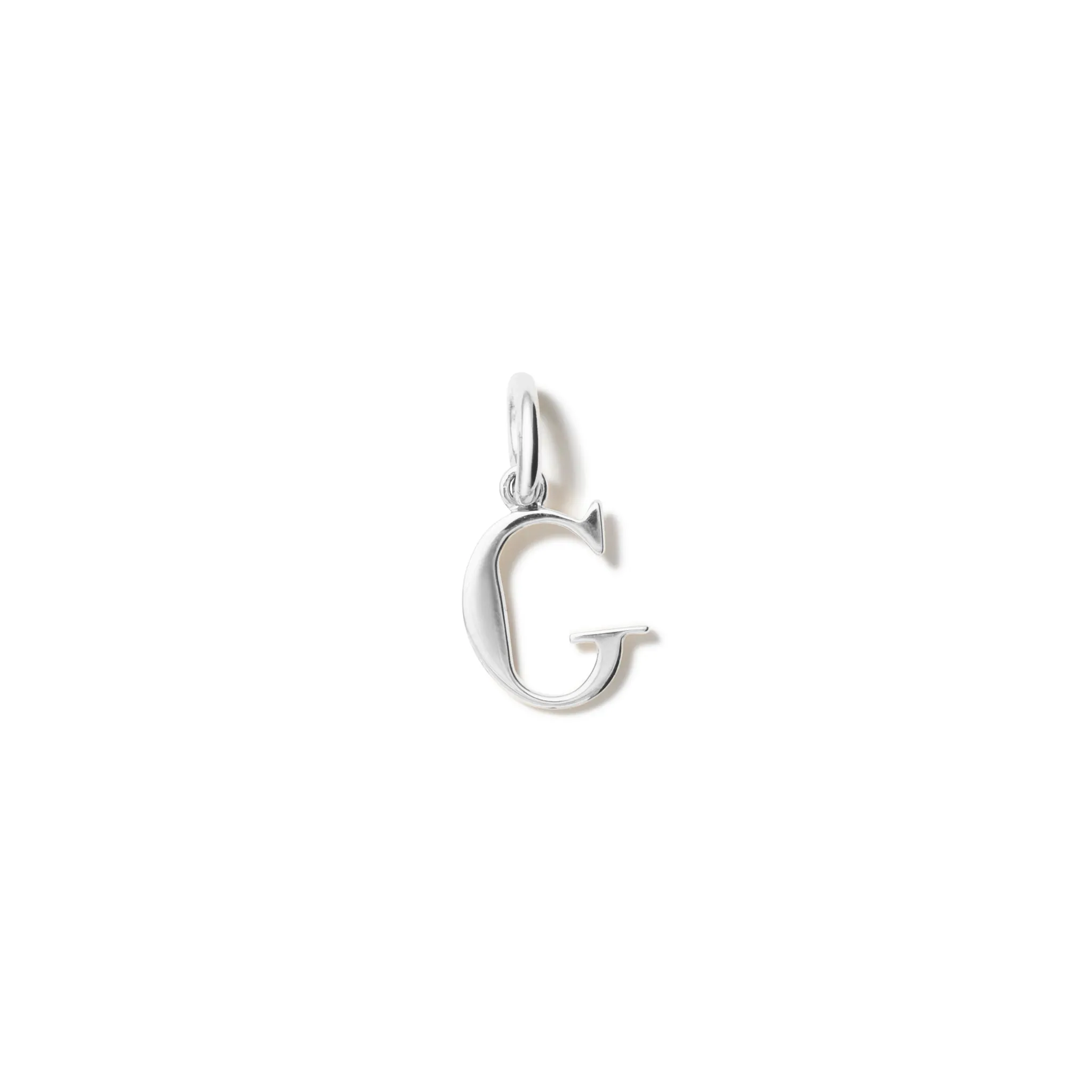 Alice Alphabet Initial Necklace Pendant Silver