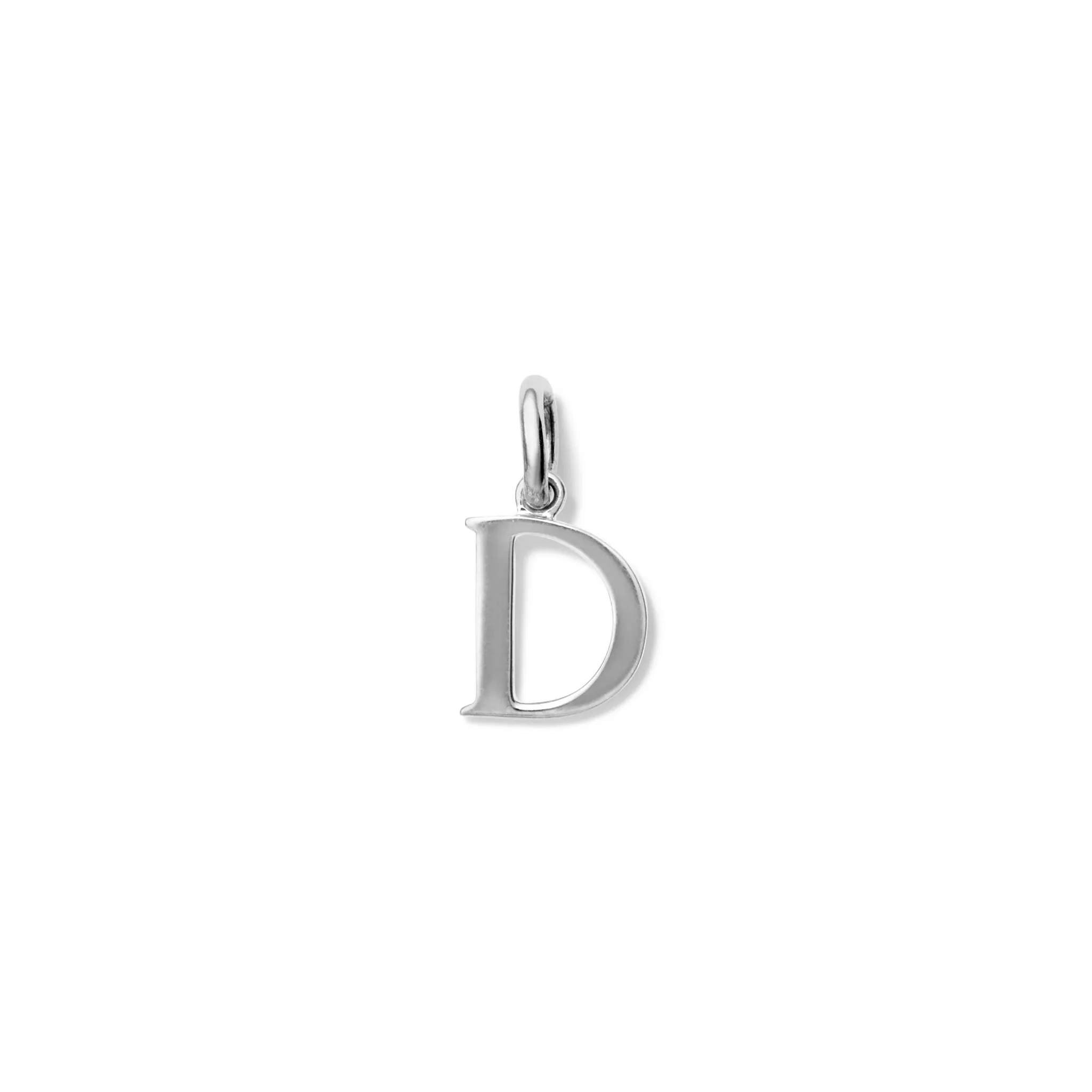 Alice Alphabet Initial Necklace Pendant Silver