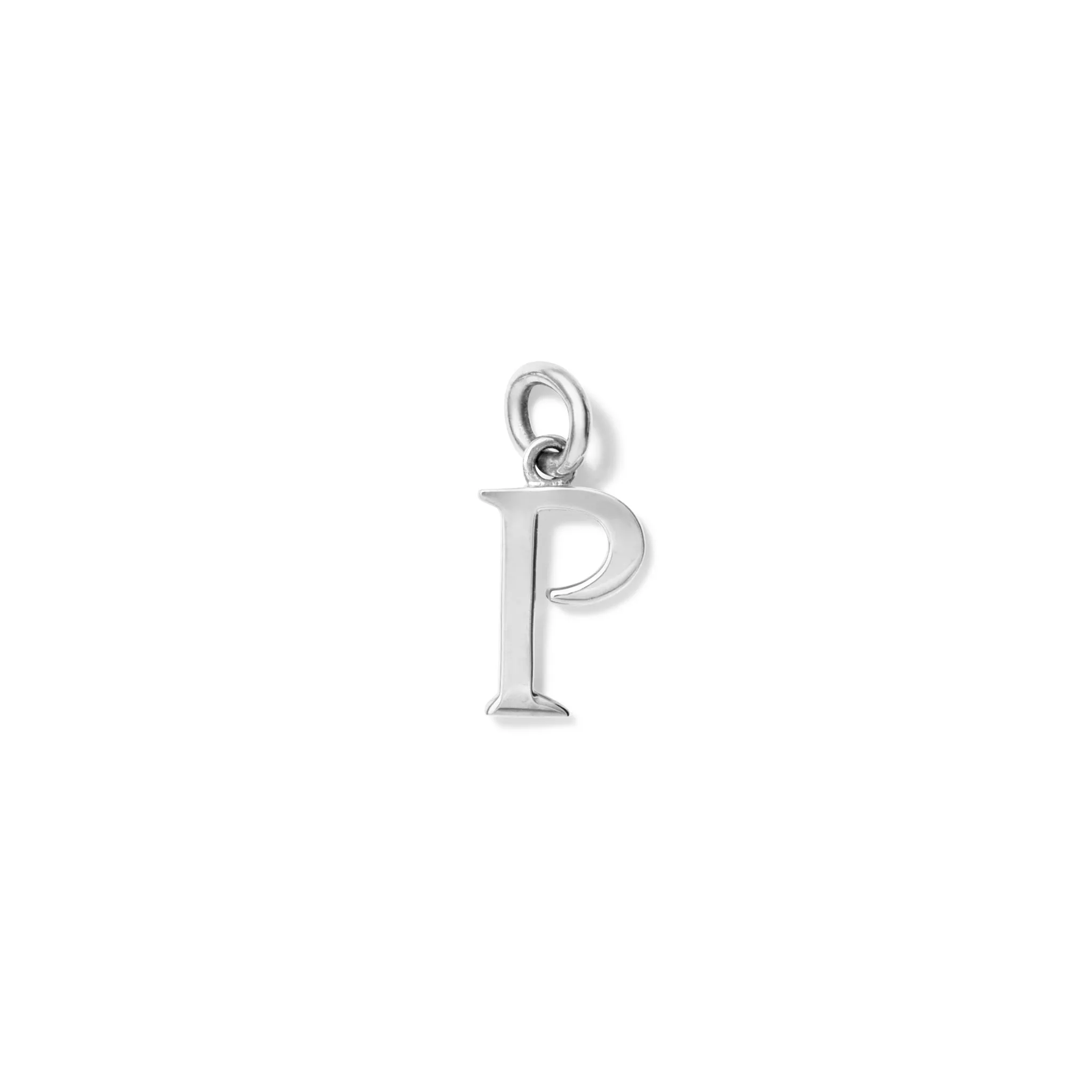 Alice Alphabet Initial Necklace Pendant Silver