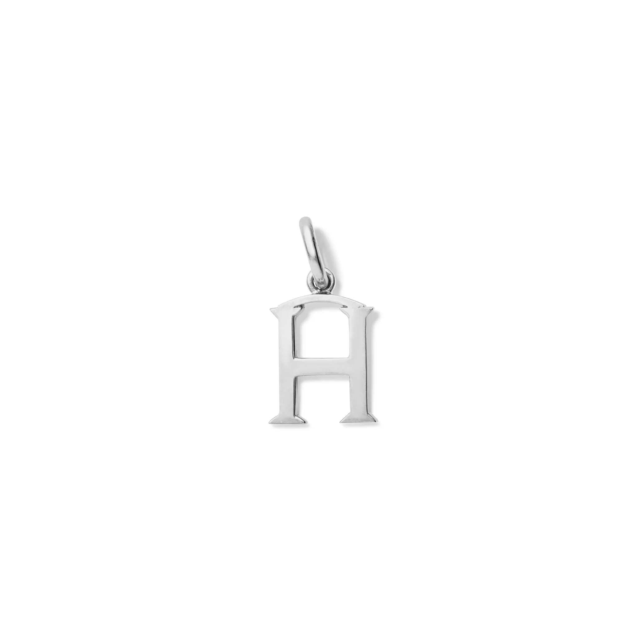 Alice Alphabet Initial Necklace Pendant Silver