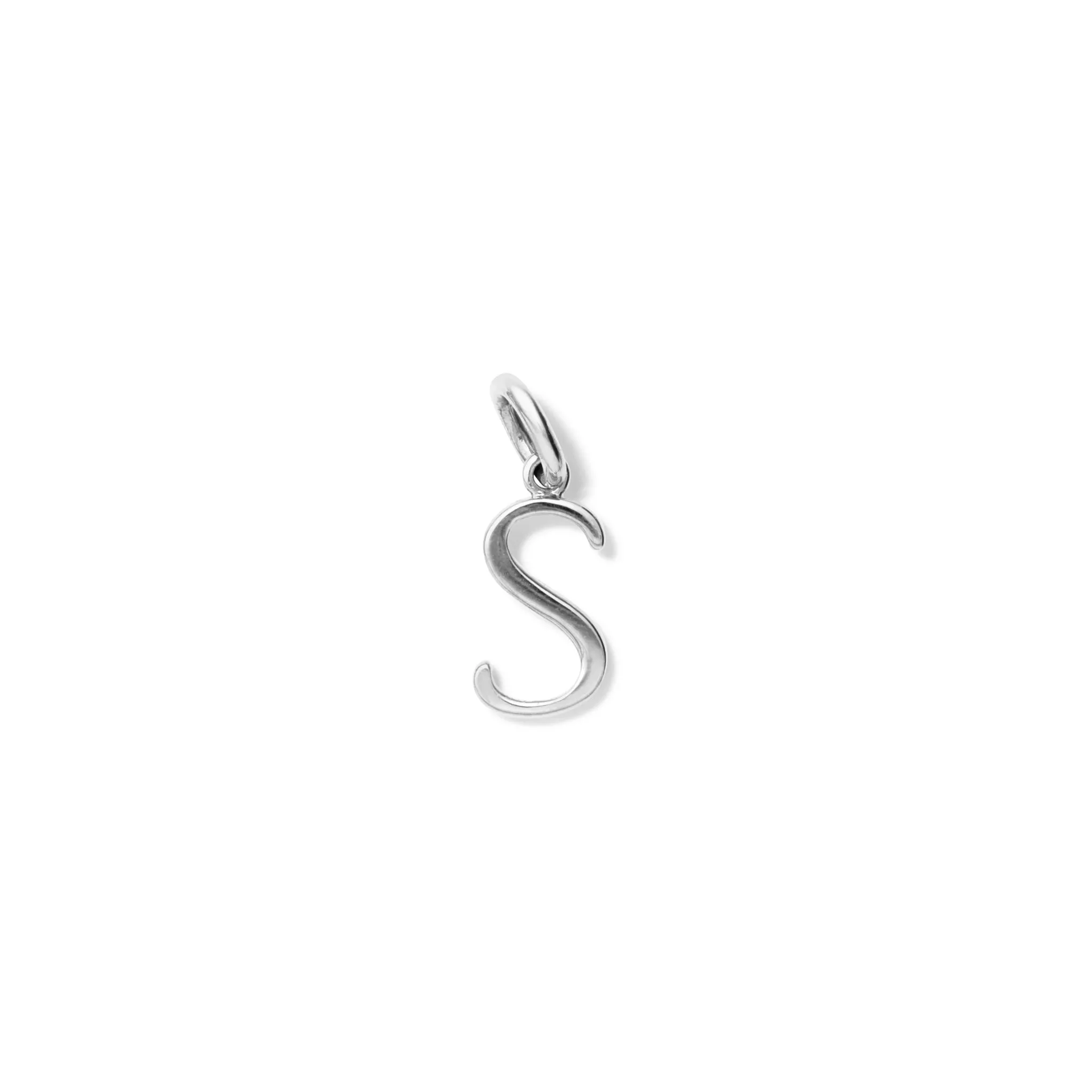 Alice Alphabet Initial Necklace Pendant Silver