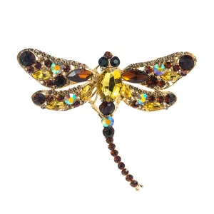 Alloy Diamond Super Flash Dragonfly Cartoon Brooch Female Pin Wholesale