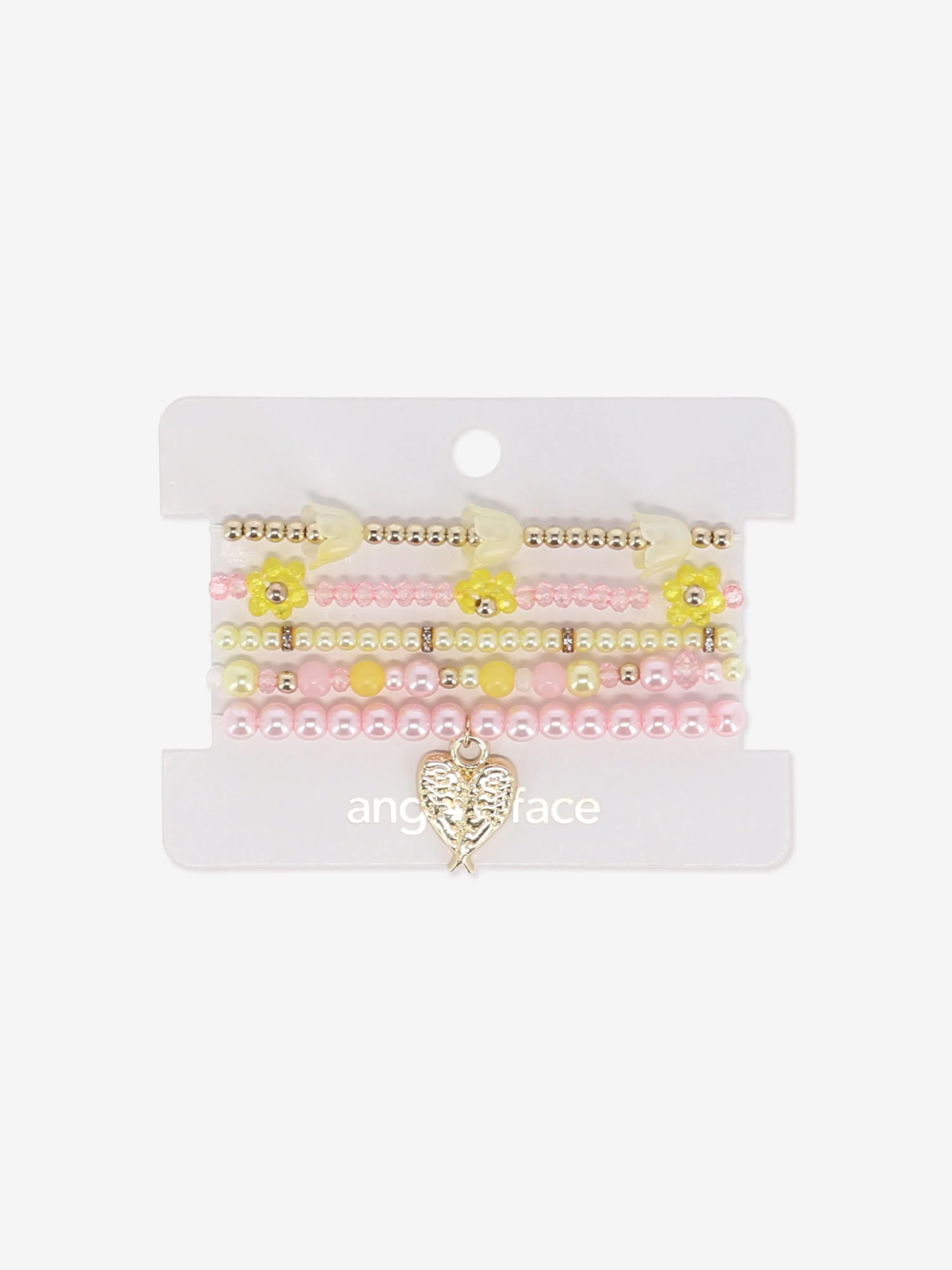 Angels Face Girls Sherbert Flower Bracelet Set in Yellow