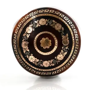 Antique Victorian 1870s Tortoiseshell Piqué Brooch