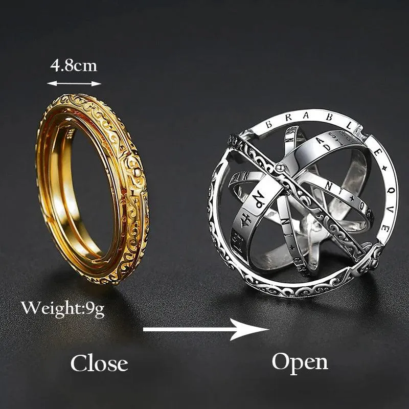 Astronomy Ball Finger Rings Charm JEwelry RCJMS11 Zinc Alloy For Men's Women's