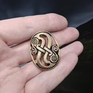 Bronze Gotland Viking Serpent Brooch