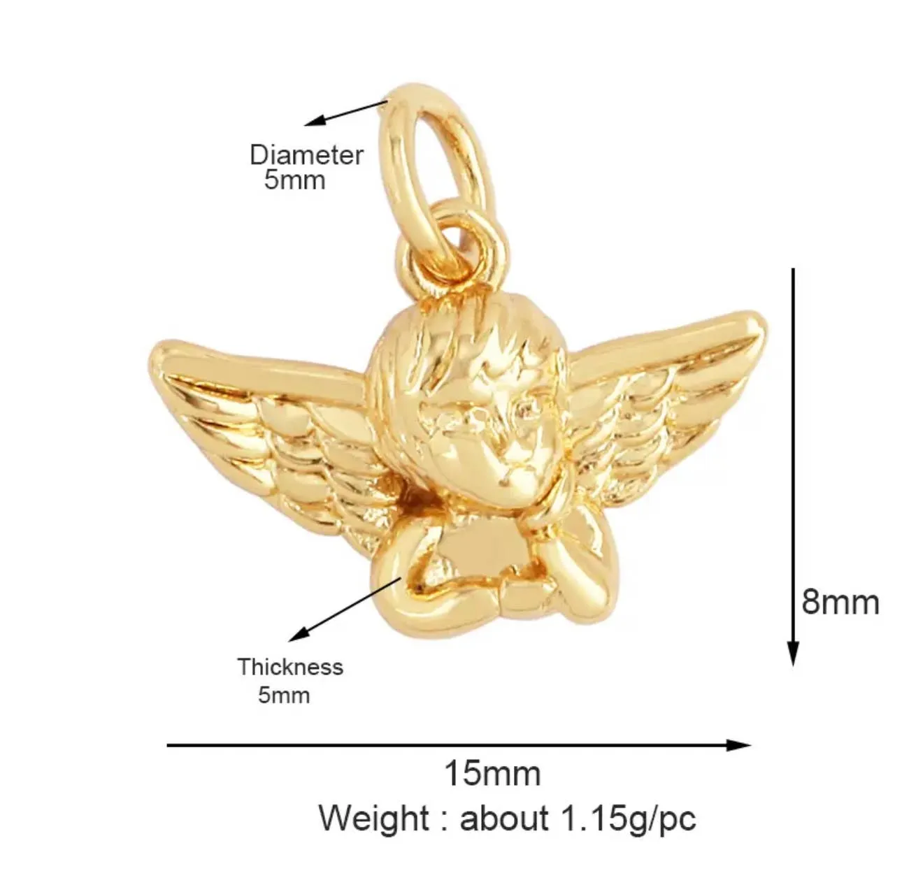 Cherub Angel Charm For Charm Necklace & Bracelet