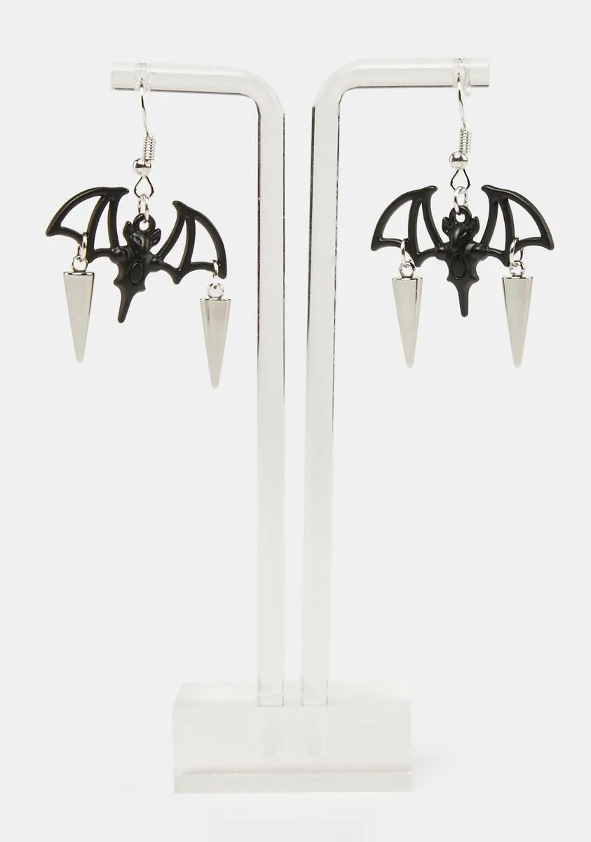 Claws Out Bat Earrings