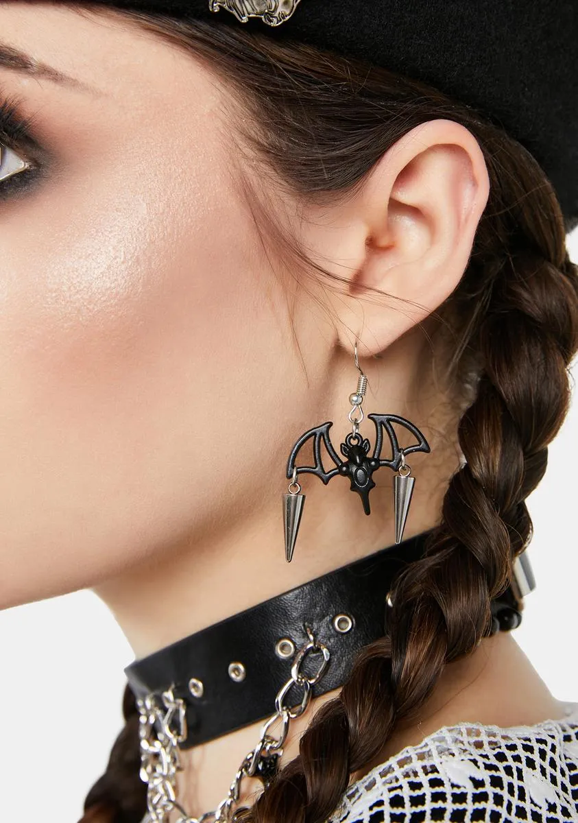 Claws Out Bat Earrings