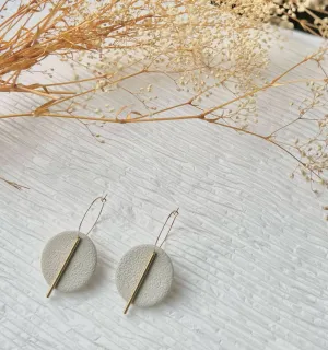 Cream Simple Style Earrings