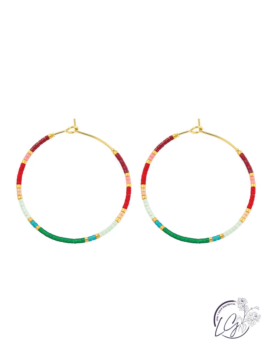 Delica on Round Wire Earrings