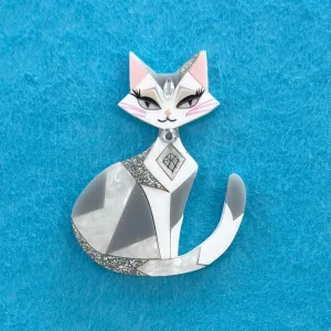 Diamond 💎 cat - Brooch - Set of 2