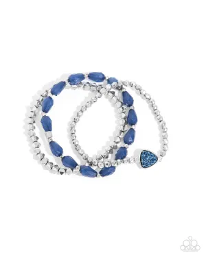 Druzy Decadence - Blue Bracelet - Paparazzi Accessories