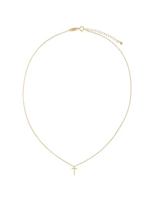 Elly Lou Timeless Initial Necklace - T- Gold