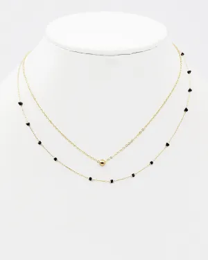 Faceted Tiny Crystal Delicate Layer Necklace