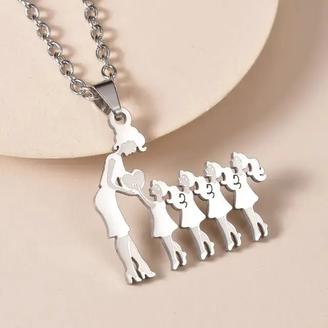 Family Silver Necklaces