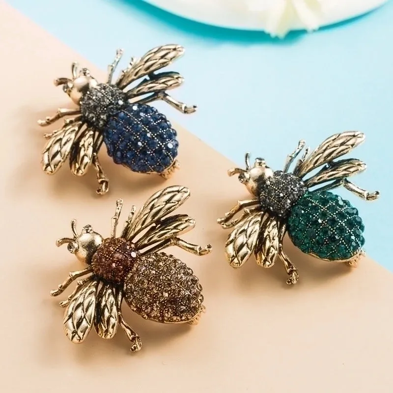 Fashion Pin Alloy Diamond Artificial Gemstones Women'S Brooches