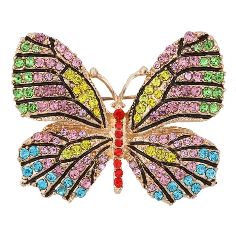 Fashion Pin Animal Alloy Plating Diamond Women'S Brooches