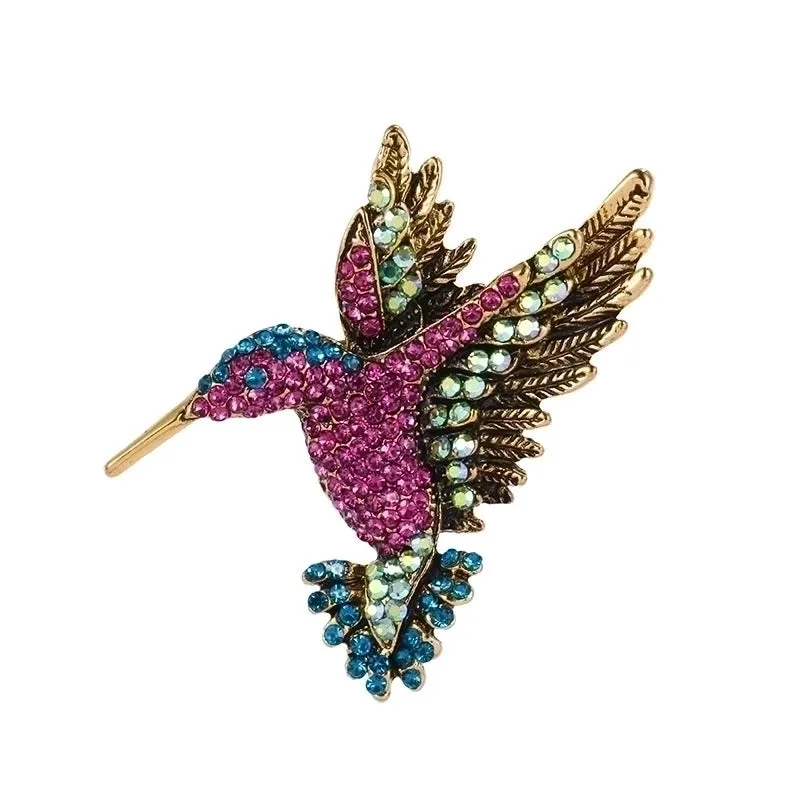 Fashion Pin Animal Alloy Plating Diamond Women'S Brooches