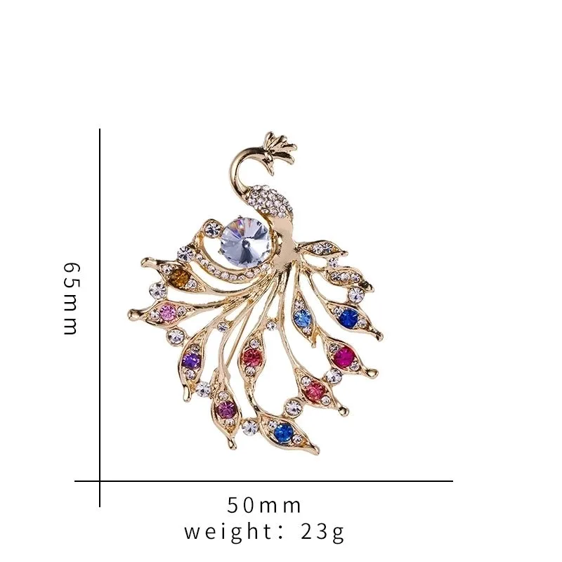 Fashion Pin Animal Alloy Plating Diamond Women'S Brooches