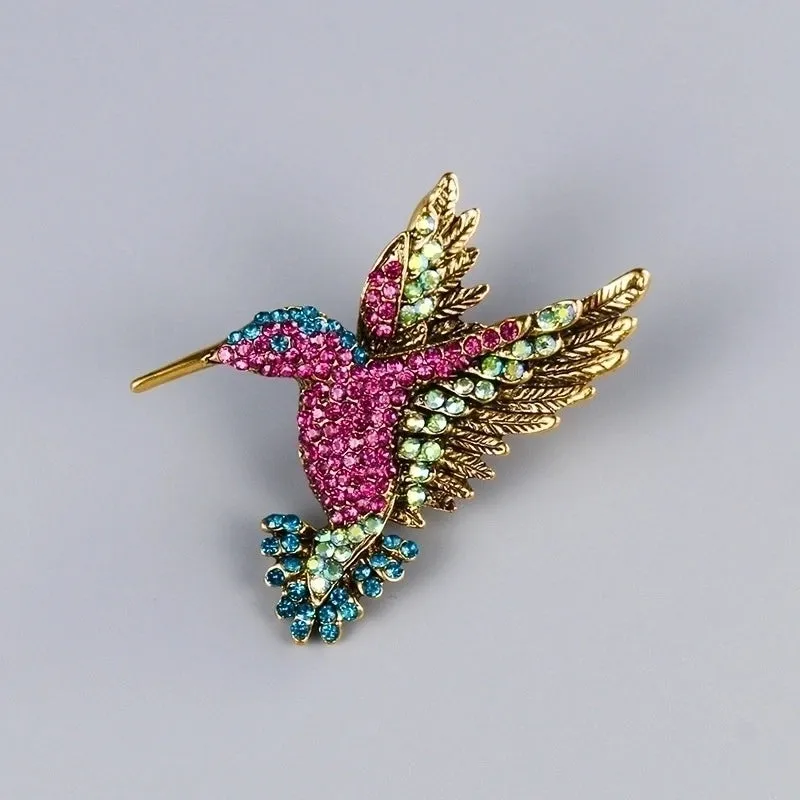 Fashion Pin Animal Alloy Plating Diamond Women'S Brooches