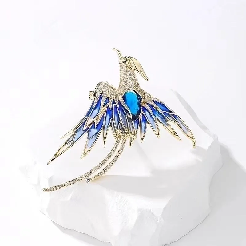 Fashion Pin Phoenix Alloy Diamond Women'S Corsage