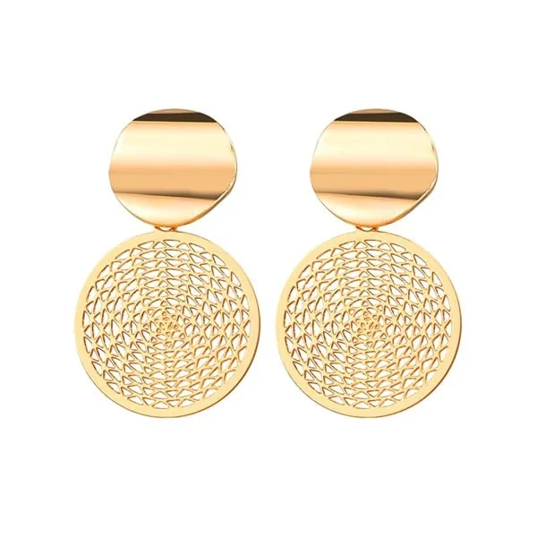 FNIO Fashion Vintage Earrings For Women Big Geometric Statement Gold Metal Drop Earrings 2020 Trendy Earings Jewelry Accessories