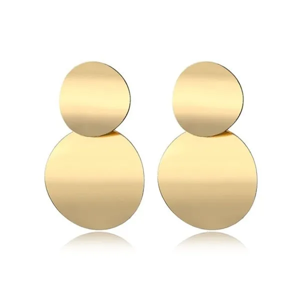 FNIO Fashion Vintage Earrings For Women Big Geometric Statement Gold Metal Drop Earrings 2020 Trendy Earings Jewelry Accessories