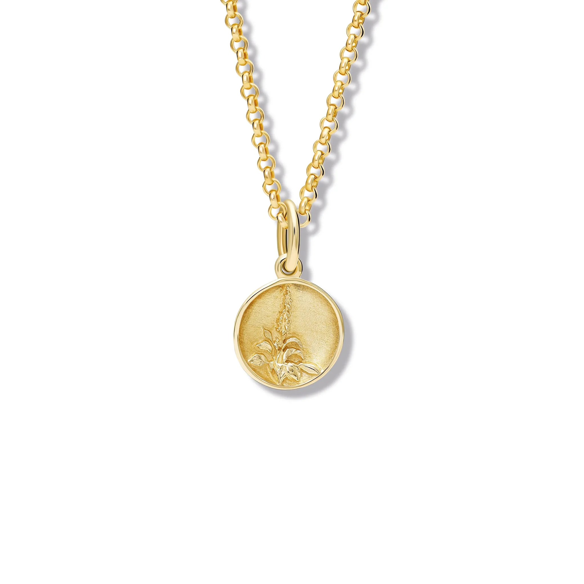 Foxglove Necklace Pendant Yellow Gold