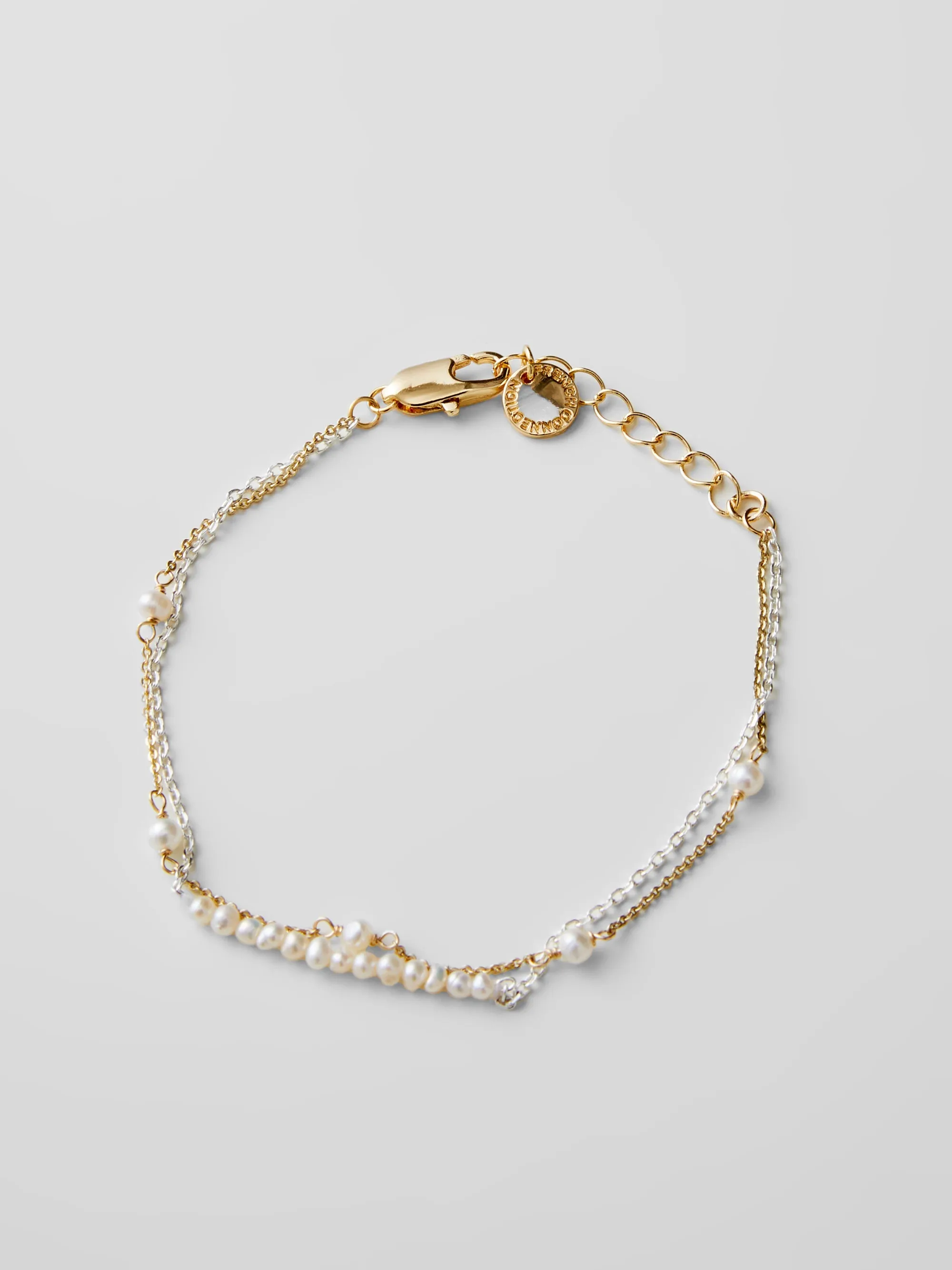 Fresh Water Pearl & Chain Delicate Bracelet