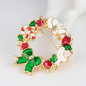 Full Rhinestone Christmas Brooches